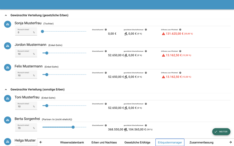 Erbquotenmanager