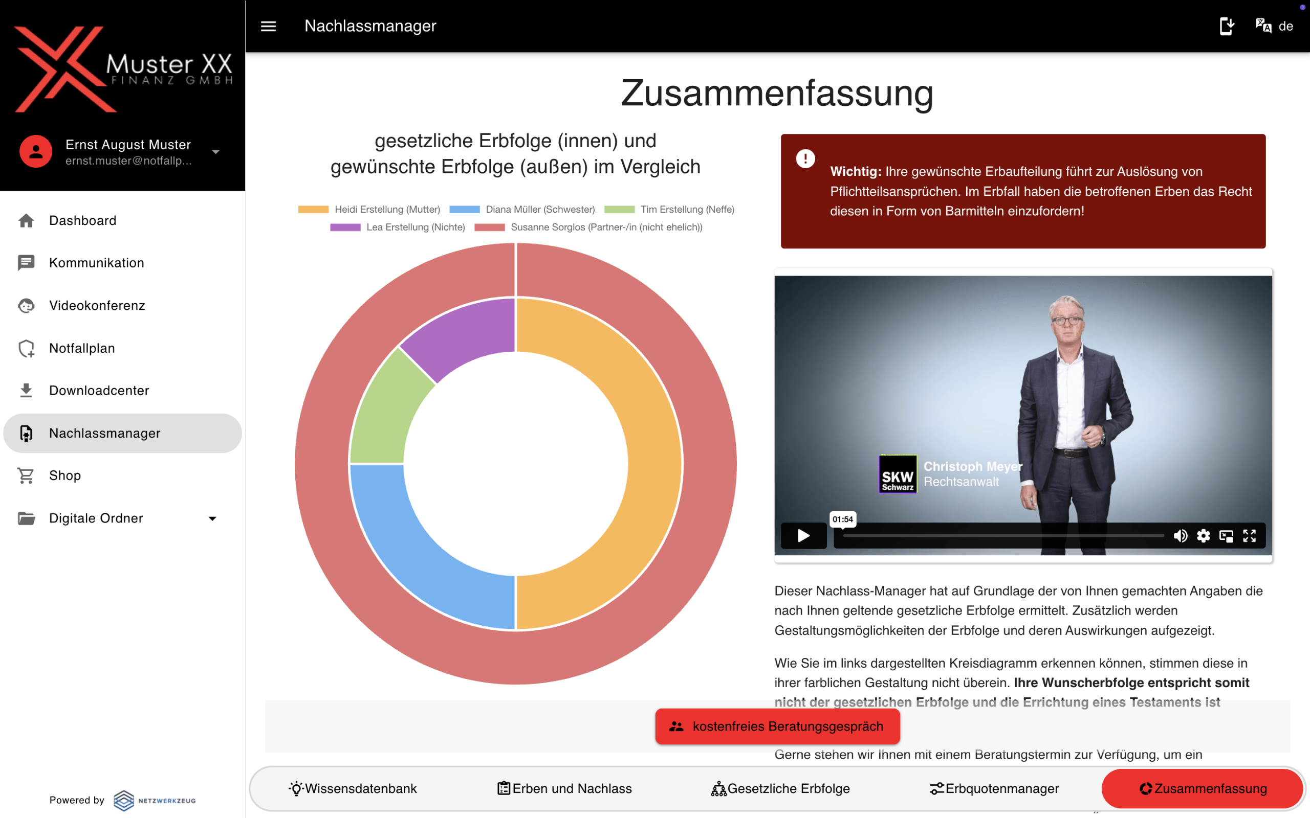 Ohne Testament – Susanne erbt nichts