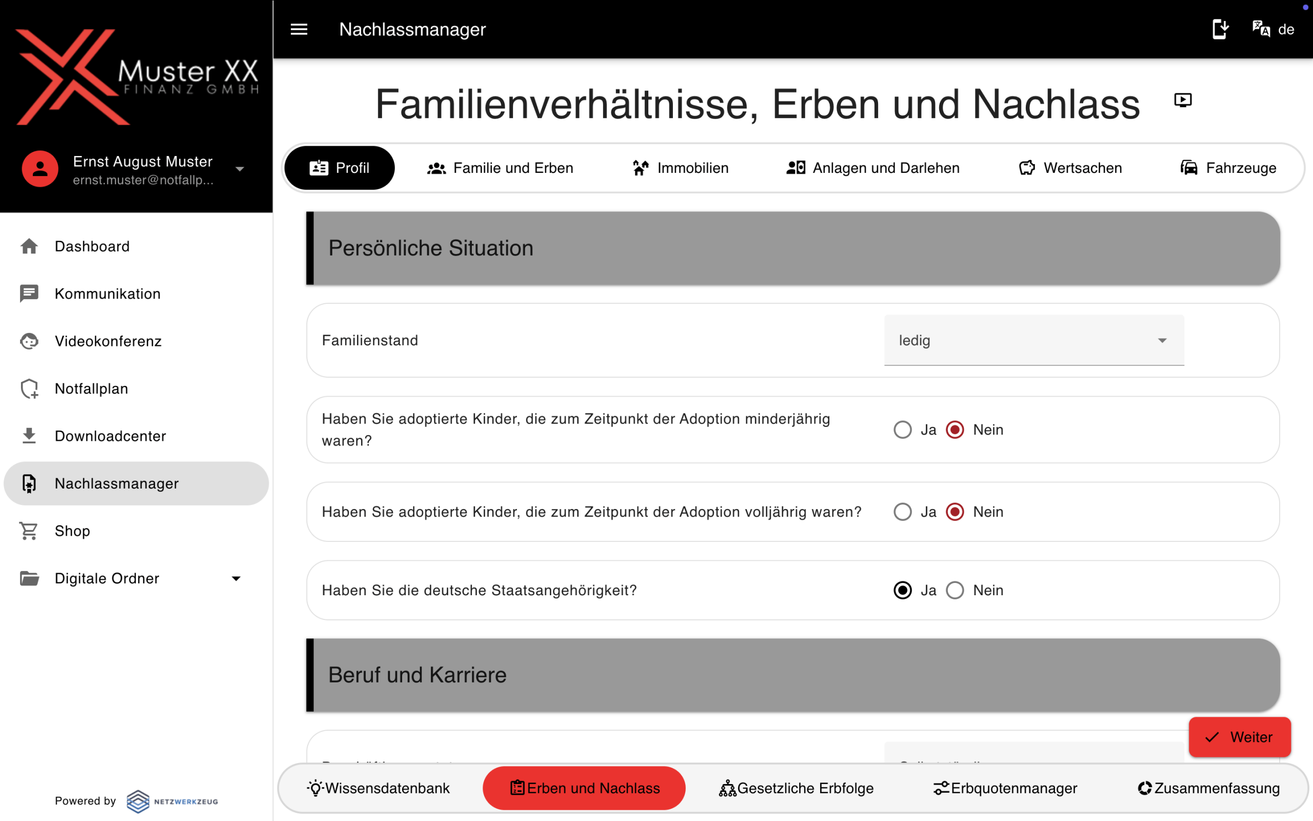 Persönliche Situation